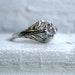 Beautiful Vintage 18K White Gold Diamond Filigree Engagement Ring - 0.35ct.