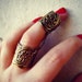 slave ring, armor ring connected rings, ring set, filigree ring, vintage style ring