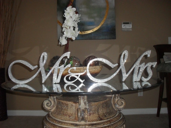 PRIVATE LISTING Bling Mr & Mrs. Sign Wedding Reception Cake PRIVATE LISTING Bling Mr & Mrs. Sign Wedding Reception Cake