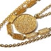 Abstract Medallion Necklace Layered Chains Vintage Jewelry