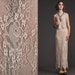 Incredible Vinage Nude Crochet Maxi dress//scallop//Fringe//M L//Art deco//90s 20s