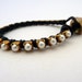 Ready to Ship / Pearl friendship bracelet / black / brass / Rocker Glam Chic / Teens Tweens / Mother's Day
