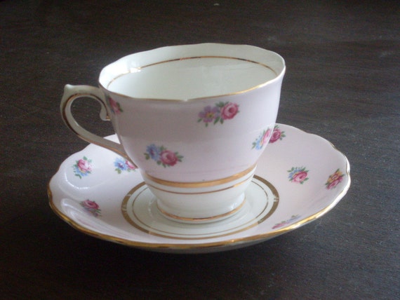 Vintage 1950s Colclough China Tea Cup And Saucer Numbered