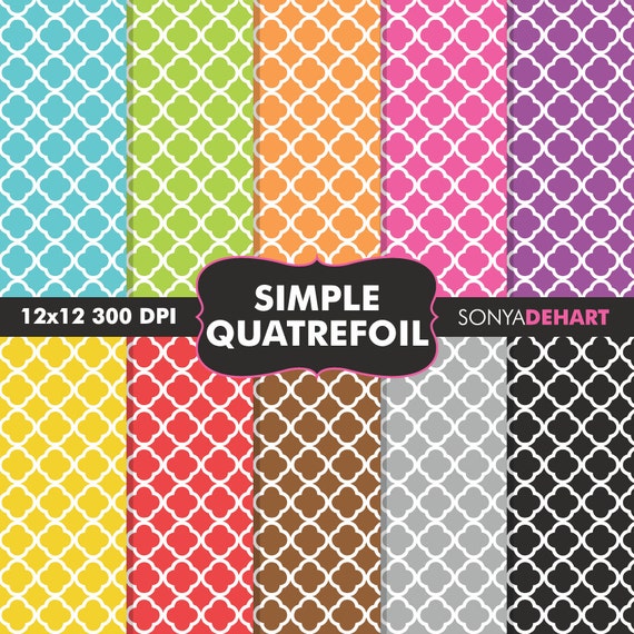 80% OFF Sale Digital Paper, Quatrefoil Papers, Quatrfoil Patterns, Moroccan Papers, Moroccan Patterns, Scrapbook Papers, Printable Papers Il_570xn