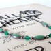 Vintage silver and jade necklace - delicate style in spring green