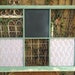 RECLAIMED Old Window - Custom - Chalkboard - MAGNETIC - Cork board - BURLAP - fabric - Chicken Wire - Knobs - Wedding - Office - Calendar