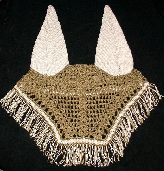 pattern crochet bonnet horse Crochet PATTERN & net, Horse Fly PDF, mask Ear Knit, Bonnet Fly