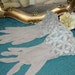 Vintage Beige/Cream Lace/Mesh Gloves With Flowered Cuff 1960's