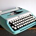 Vintage Typewriter - Aqua Blue Smith Corona Corsair Deluxe