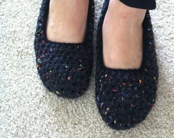 Extra thick , Simply slippers , Crochet Adult Slippers , house shoes