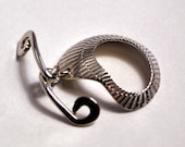 Sterling silver toggle clasp - Japanese illusion shell - handmade