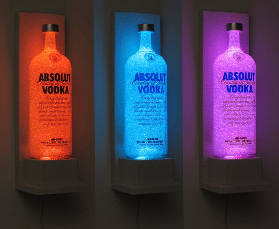 Absolut Vodka Wall Mount Color Changing LED by BodaciousBottles