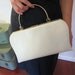 Vintage 60's white faux croc handbag