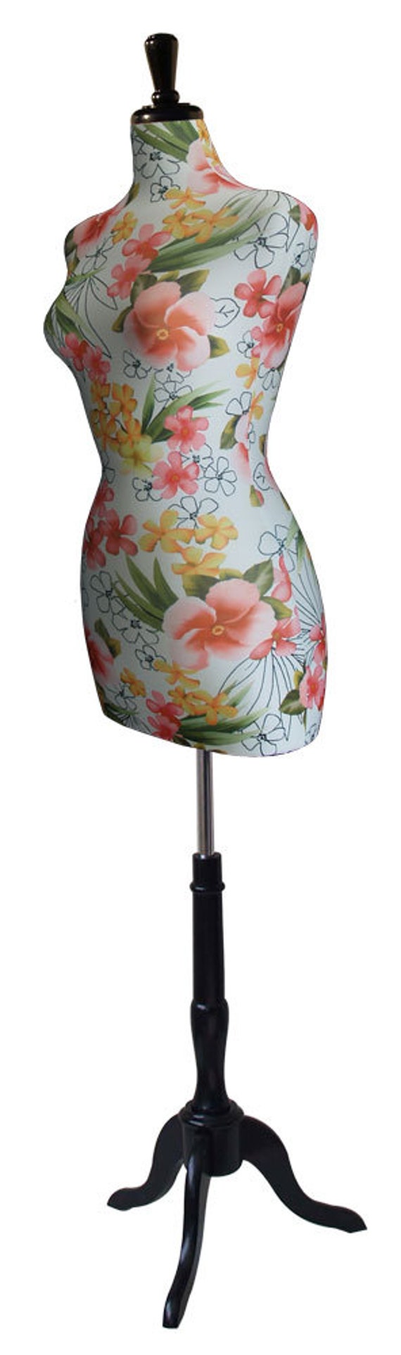 Female Decorative Dress Form Mannequin Print Fabric TROPICAL