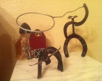 Roping Cowboy and Longhorn