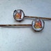 RESERVED for Jenny K - Set of 2 Butterfly antique copper bobby pins
