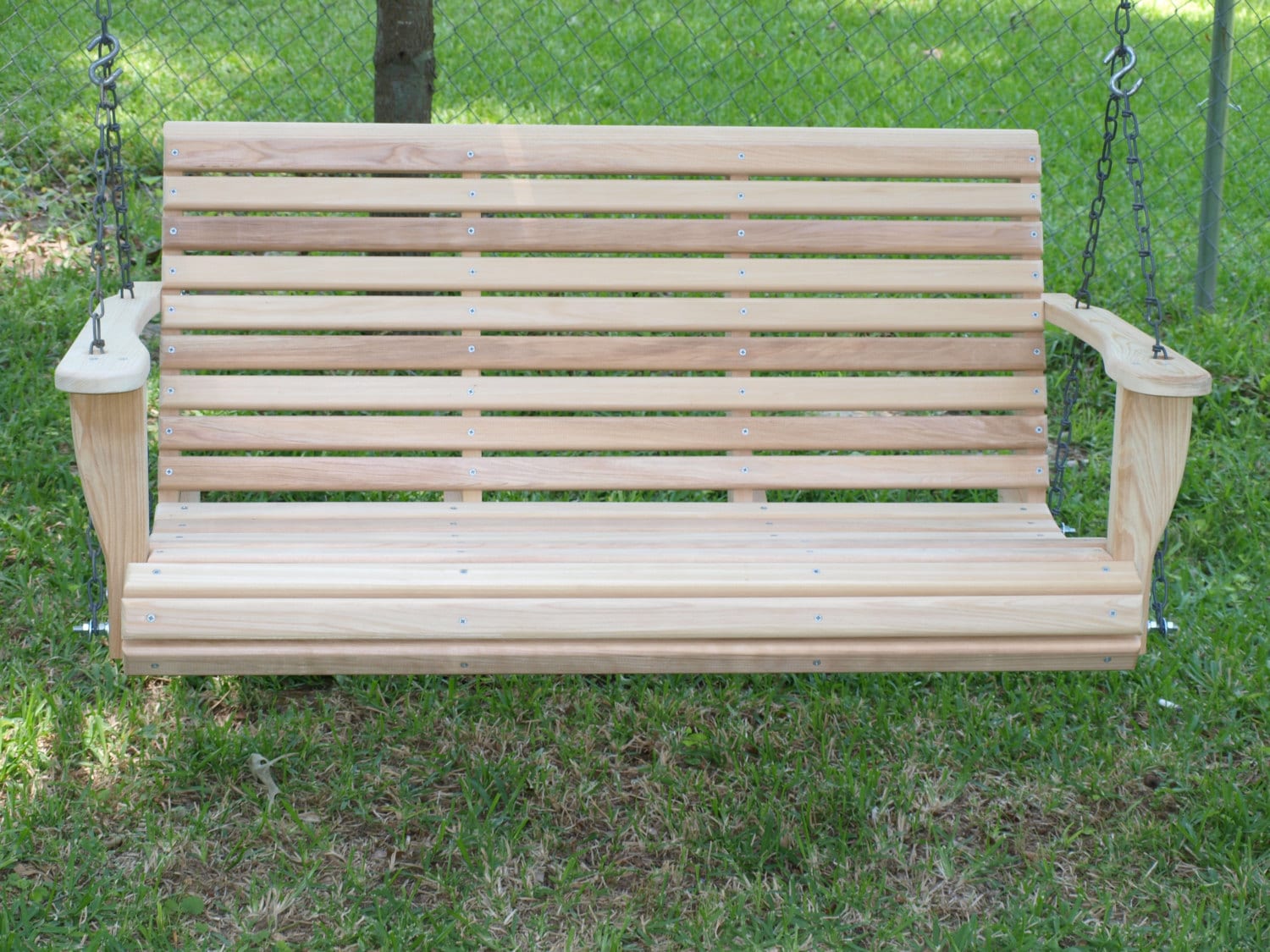 5 Foot Classic Cypress Porch Swing by CypressWoodSwings on 