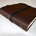 Handmade Leather Journal 9 1/2" x 9 1/2" - 140 lb watercolor paper - Sketchbook - Steampunk