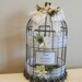 Wedding Birdcage Card holder / Vintage wedding lace and Lovebirds birdcage / Bridal Shower