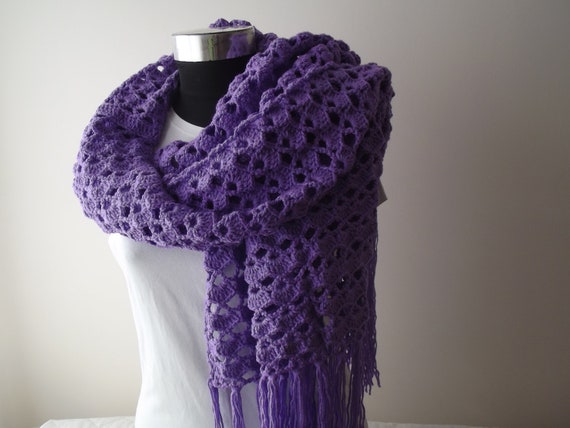 Items similar to lilac crochet shawl accessories crochet shawl wrap ...