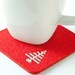 Christmas DIY Coaster Kit - Cross Stitch Felt Coaster Set with Modern Christmas Tree Pattern