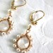 Gold Pearl Drop Earrings - Vintage Inspired Moonstone Dangle Earrings - Pearl Jewelry - June Birthstone.