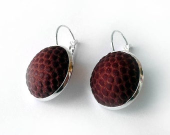 Football Earrings - Handmade Earrings From a Real Leather Football - Pre-Season Sale!