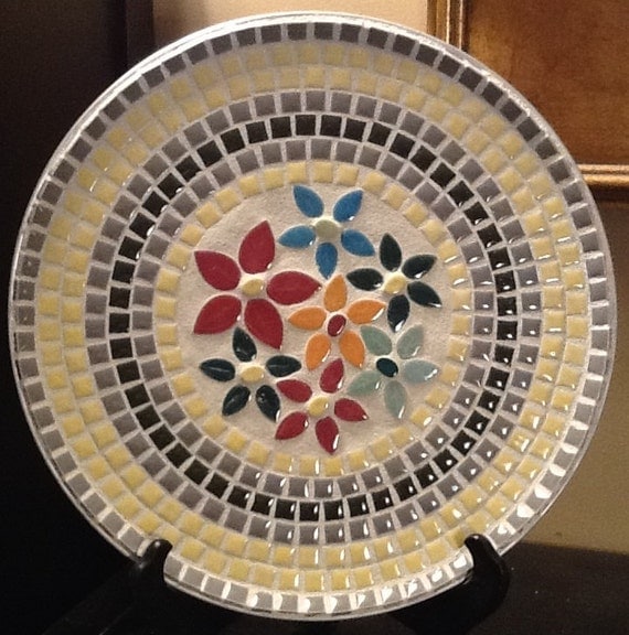 Items similar to Decorative mosaic tile plate-12