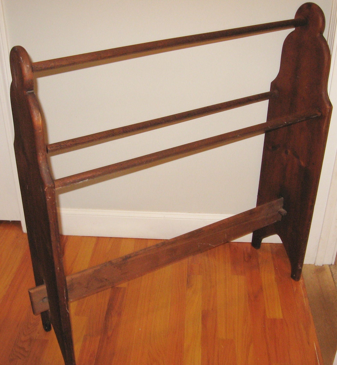 vintage wood quilt rack