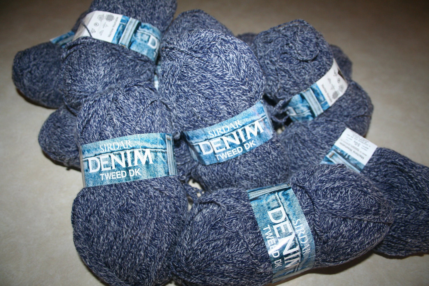 12 Skeins Sirdar Denim Tweed DK Yarn Blend