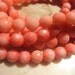 AAA Italian PINK CORAL Faceted Round Beads 7mm 16 Inch Strand Beach, Sea, Ocean, Rare