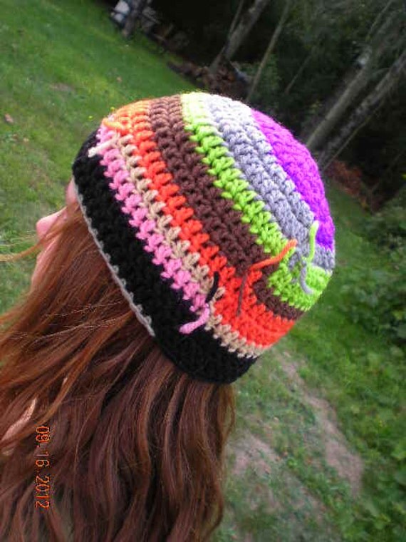 Crochet Scrap Yarn ColorfullCrochet Hat
