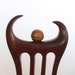 Wooden hair fork, 4 prong, Hair sticks, Wood, African wild seringa, Mulberry, Hairpin, Handmade