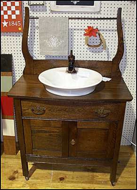 CW1826: Antique Washstand with American Standard by CantonAntiques