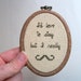 Mustache cross stitch -- I'd love to stay, but I really mustache