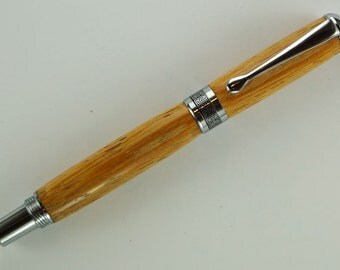 Hand Turned Wooden Pen Handcrafted White Wenge Fountain Pen using Chrome Hardware 308U