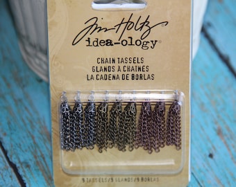 Tim Holtz - idea-ology - Chain Tassels for Scrapbooking,Mini Album,Card Making, Altered and Mix Media Art,Journals,Collages