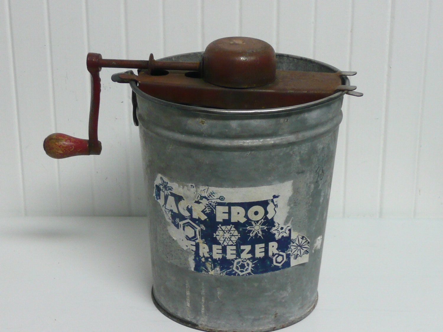 All Metal Vintage Ice Cream Maker Working Condition Hand