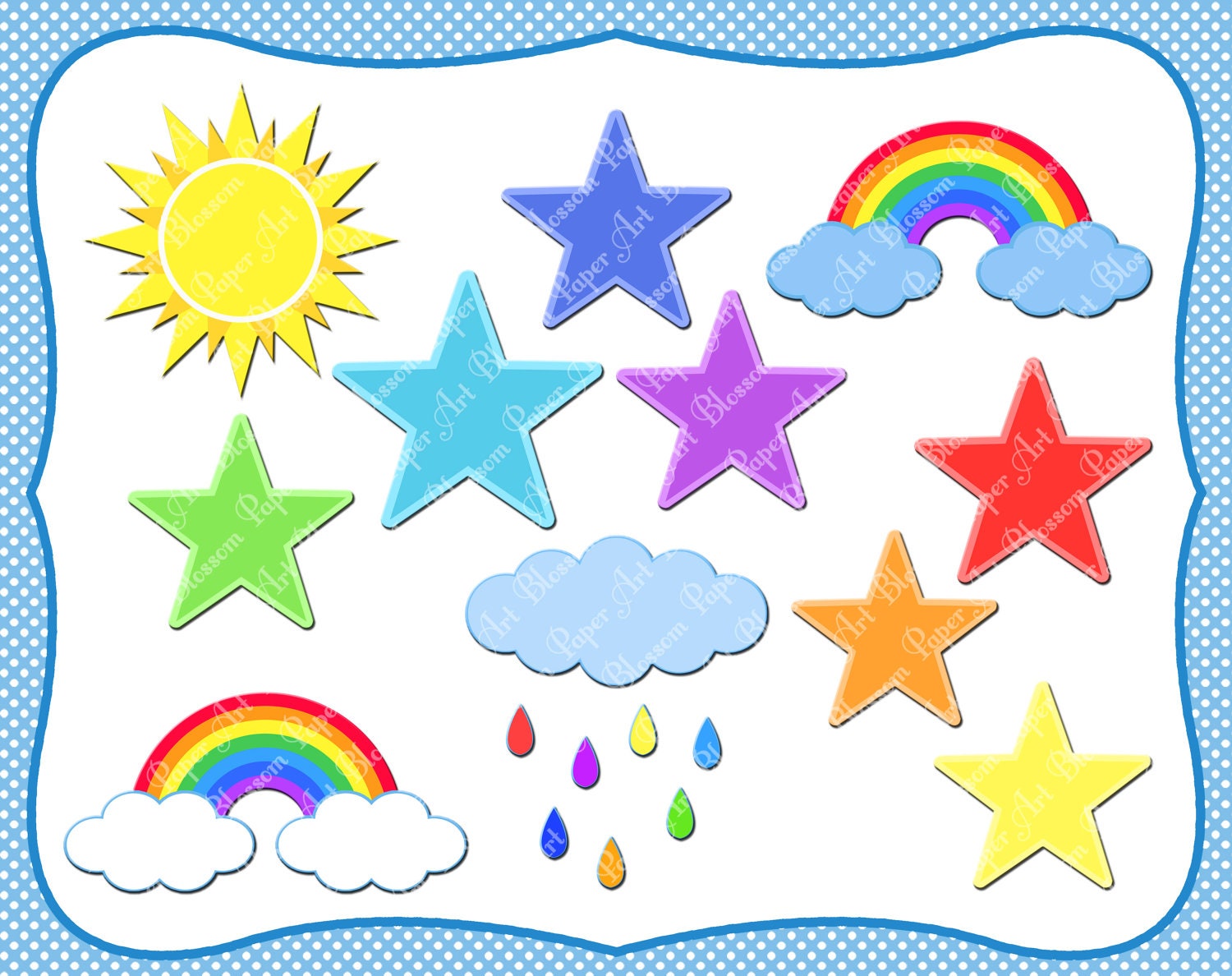Rainbow Digital Scrapbooking Paper Printables Rainbow Digital