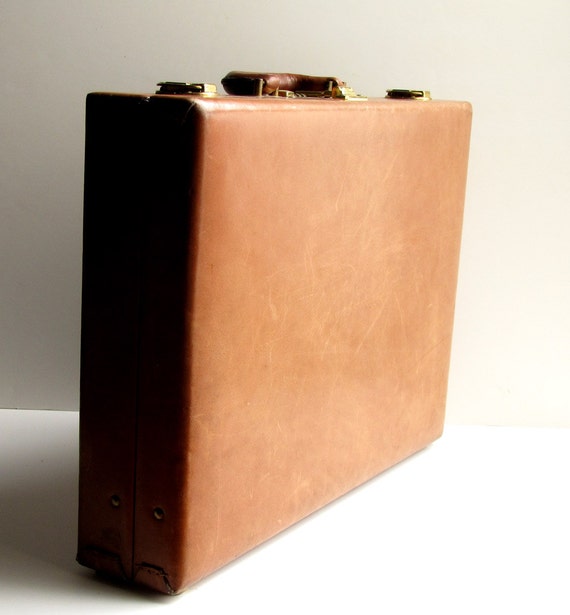 light brown leather briefcase