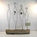 Wire Sculpture Sisterhood Rustic Female Goddess Mixed Media Art on driftwoodTitled: Sisterhood