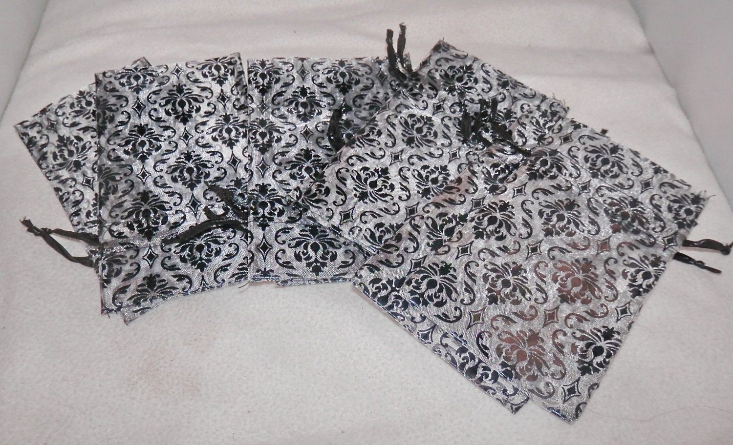 Damask Organza Gift Bags Favor Drawstring Bags