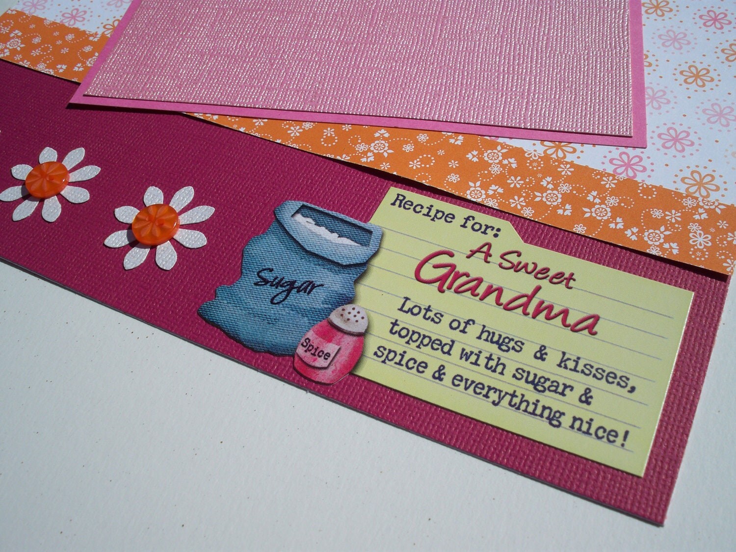 8x8 Premade Grandma Scrapbook Page