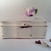 Shabby Chic Jewelry Box French Farmhouse Chippy White Paint