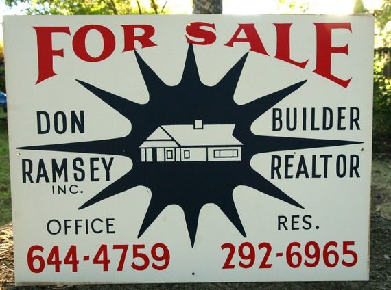 Realtor For Sale Sign Retro Atomic Look Great by DesignRewindHome