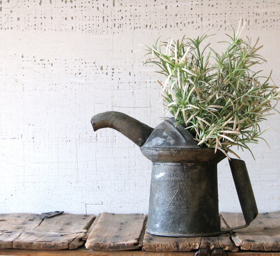 vintage oil can urban farmhouse planter or decor/display