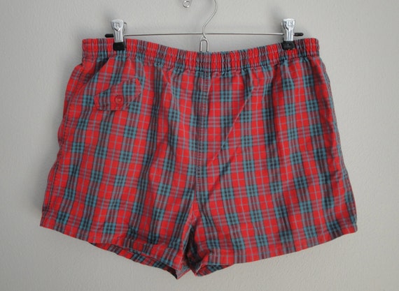 Vintage 1950s 50s Mens Swim Shorts Cotton by littlestarsvintage