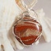 Wire Wrapped Cappuccino Jasper Pendant Necklace, Handmade Jewelry