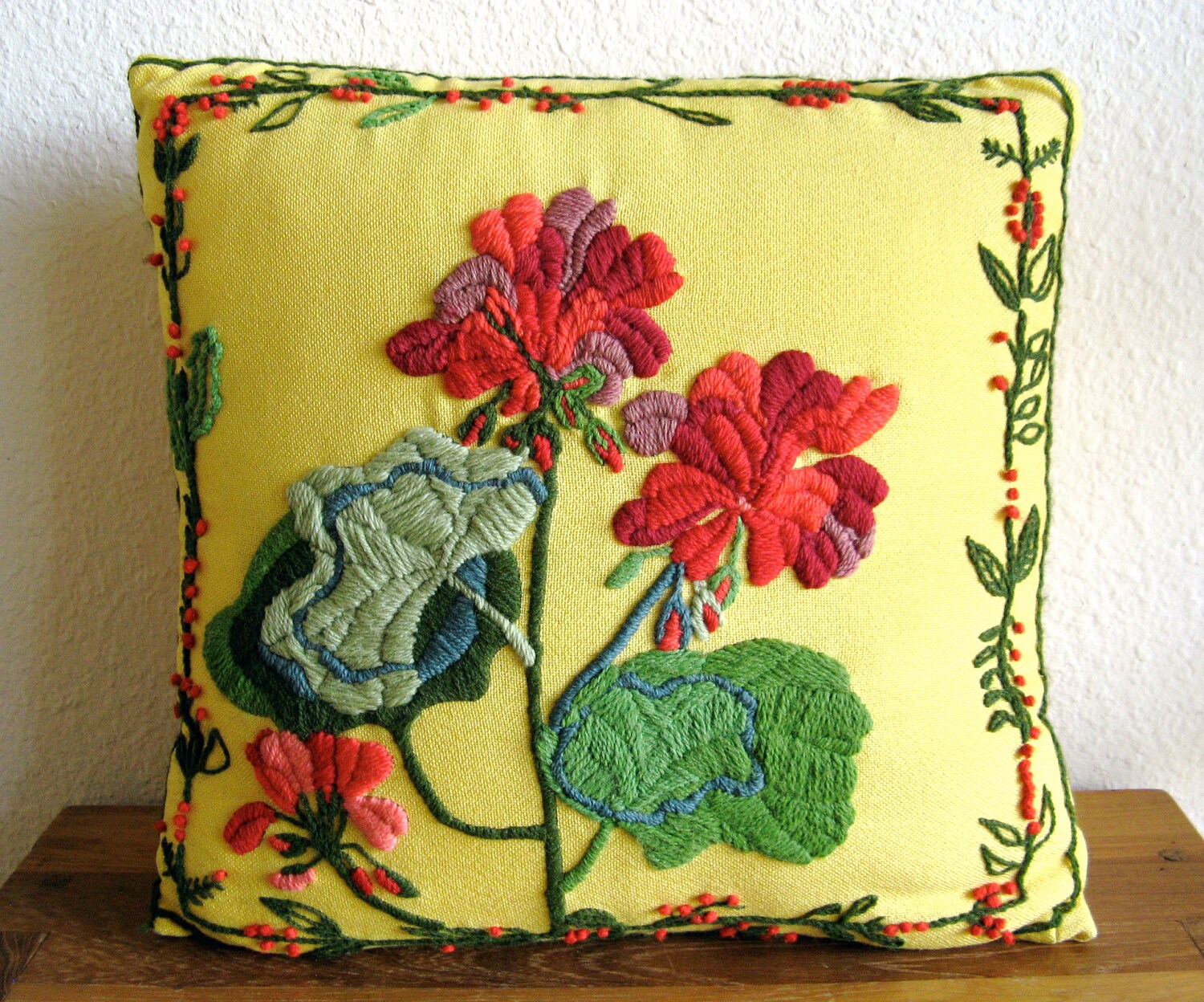 embroidered throw pillows