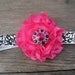 SALE, Hot Pink Shabby Chic Flower Headband, Baby Headbands, Infant Headbands, Girl Headband, Baby Girl Headbands, Baby Bow